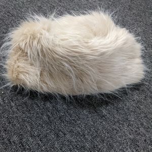 Vegan fur Russian hat cap ushanka blush pink